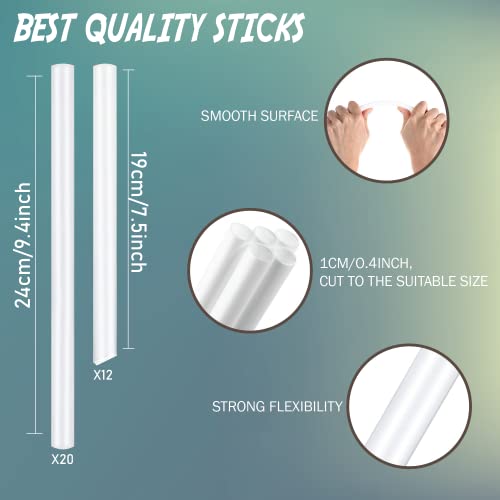 Glanly Plastic Cake Stand - Clear Plastic Cake Dowels for Tiered Cake - 4 Pcs Cake Separator Plates with 20 White Plastic Cake Sticks Support Rods - Tiered Cake Stand for 4, 6, 8, 10 Inch Cake