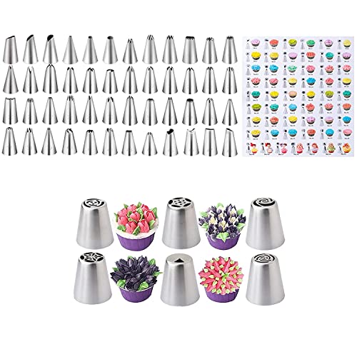 Cake Decorating Supplies 471pcs, Baking Tools Set for Cakes，Cake Turntable, Piping Icing Tips for Beginners or Professional