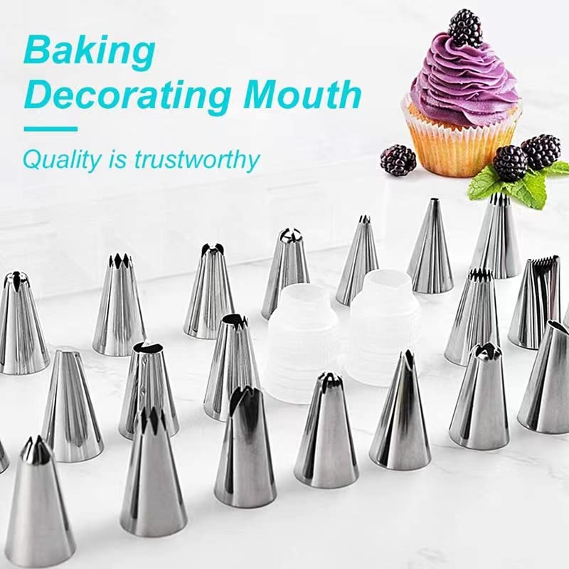 Cake Decorating Supplies 471pcs, Baking Tools Set for Cakes，Cake Turntable, Piping Icing Tips for Beginners or Professional