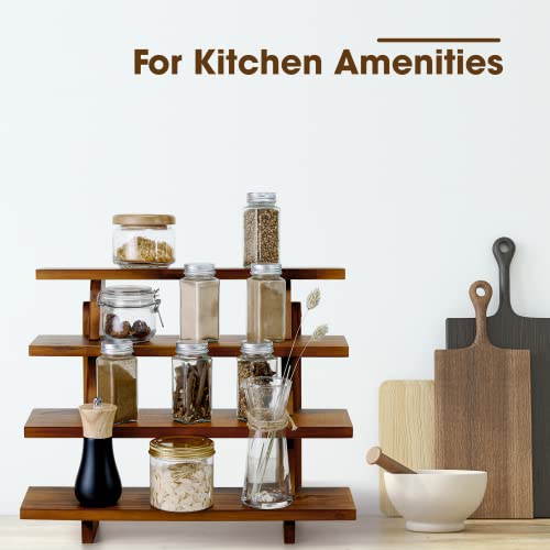 Tidita Acacia Display Stand for Vendors - Wooden Rustic Risers for Ideal Craft Funko Pop Shelves - Farmhouse Table Cake Stand for 24 Cupcakes (Acacia Wood)