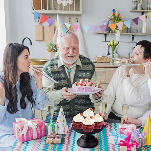 FSYEEL Round Cake Display Stands, 8 Inch Metal Cupcake Holder for Birthday Wedding Party, Fruit Desserts Buffet Tea Snack Cookies Holder, Baking Tools Anniversary Baby Shower Kitchen Cake Stand, Pink