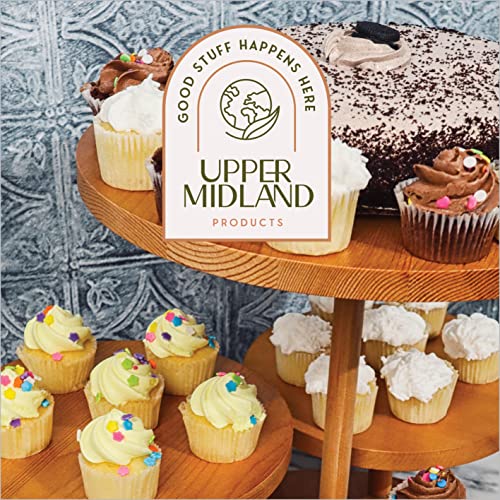 Cupcake Tower Stand 4 Tier Round for 50 Cupcakes, Wood Cake Stand with Tiered Display Decor, Farmhouse Tiered Stand Decor, Cupcake Display for Birthday Graduation Baby Shower Tea Party