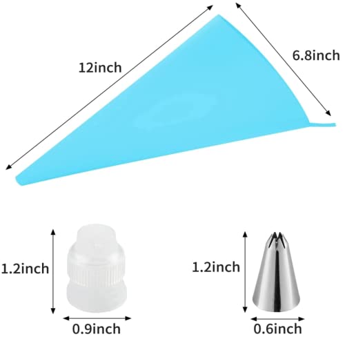 Piping Bags and Tips Set for Beginners, Cake Decorating Supplies Kit for Baking with Pastry Bags and Tips, Icing Tips, Couplers,Silicone Ties,Cake Decorating Tools for Cupcake Cookies Decoration