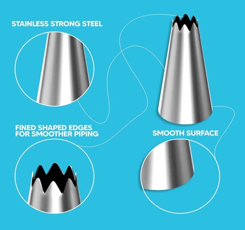 Piping Bags and Tips Set for Beginners, Cake Decorating Supplies Kit for Baking with Pastry Bags and Tips, Icing Tips, Couplers,Silicone Ties,Cake Decorating Tools for Cupcake Cookies Decoration