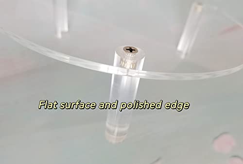HESIN Acrylic Cake Display Risers Round Set of 3 Stand Risers Dessert Bakery Stand Rack Server Dessert & Pizza Holder