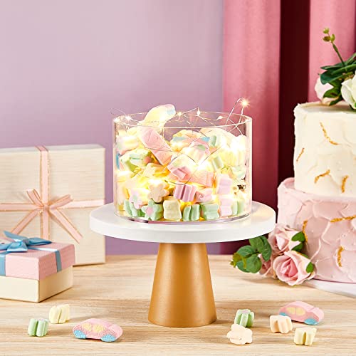 3 Pcs Acrylic Cake Stand Clear Cake Riser Cake Cupcake Dessert Display Stand Cake Tier Round Cylinder Display Riser Display Box for Wedding Birthday Party (6 Inch, 8 Inch, 10 Inch)