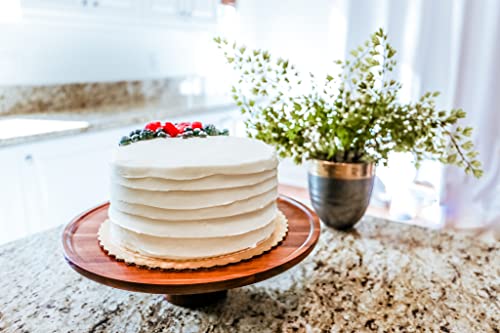 Bamboo Cake Stand | Handmade (13") Wooden Cake Stand for Snacks or Cupcakes, Rustic Cake Stands for Dessert Tables, Birthday Parties, & Wedding Decorations
