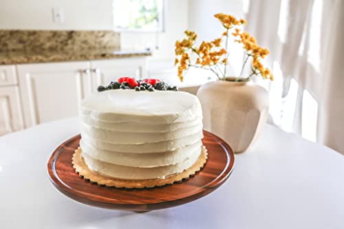 Bamboo Cake Stand | Handmade (13") Wooden Cake Stand for Snacks or Cupcakes, Rustic Cake Stands for Dessert Tables, Birthday Parties, & Wedding Decorations