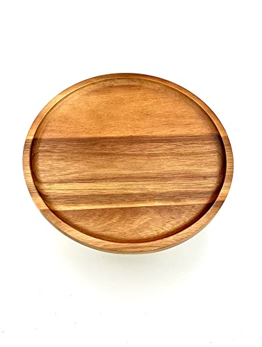 Bamboo Cake Stand | Handmade (13") Wooden Cake Stand for Snacks or Cupcakes, Rustic Cake Stands for Dessert Tables, Birthday Parties, & Wedding Decorations