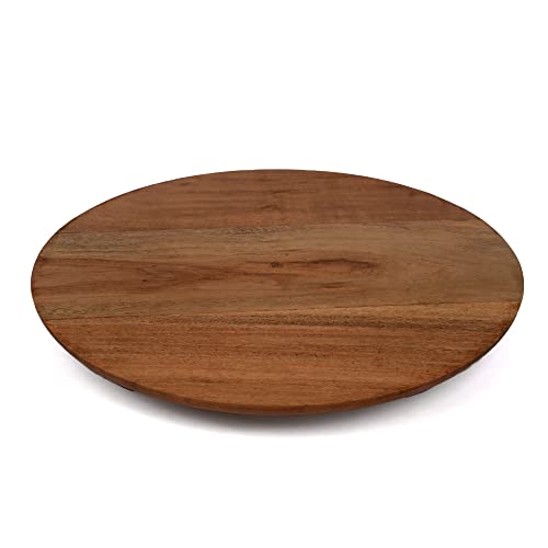 Samhita Acacia Wood Cake Stand Rotating – Rustic Cake Stand Cake Stands for Dessert Table, Birthday Parties & Weddings ( 12" x 12" x 2")