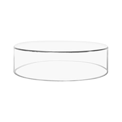 Ilouera Acrylic Riser Stand - 3" H x 10" D Round Cylinder Shape, Display Stands for Cake, Figurines, Jewelry, and Crafts. Tabletop Acrylic Stand for Art and Décor, Centerpieces, and More