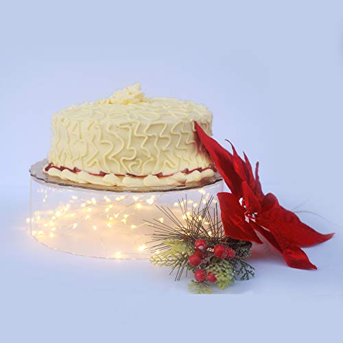 Ilouera Acrylic Riser Stand - 3" H x 10" D Round Cylinder Shape, Display Stands for Cake, Figurines, Jewelry, and Crafts. Tabletop Acrylic Stand for Art and Décor, Centerpieces, and More