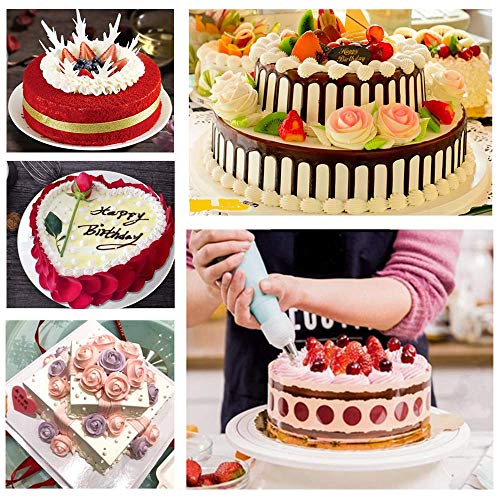 ANSLYQA 345 Pcs Cake Decorating Kit with Cake Turntable & Leveler,55 Numbered Icing Piping Tips,2 Spatulas,3 Comb Scrapers,2 Tip Couplers,102 Pastry Bags,100 Paper Cupcake Liners