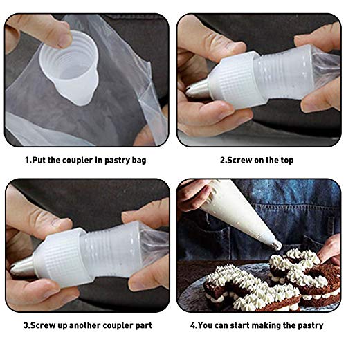Piping Bags Disposable - Thickened 100 Pieces 14 Inch Heavy Duty Anti Burst Piping Pastry Bags, for Cream Icing Frosting Cookie Cake Decorating Supplies