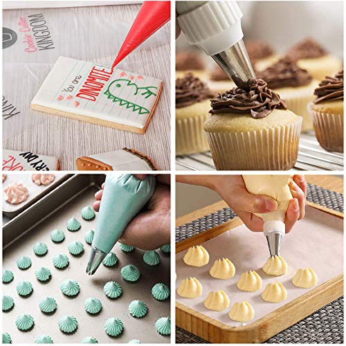 Piping Bags Disposable - Thickened 100 Pieces 14 Inch Heavy Duty Anti Burst Piping Pastry Bags, for Cream Icing Frosting Cookie Cake Decorating Supplies