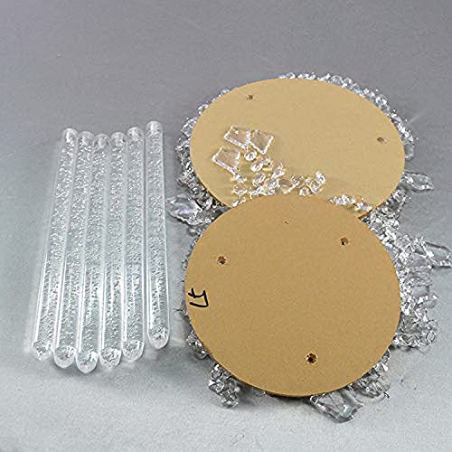 Crystal Acrylic Cake Stands Set for Table Wedding Centerpiece Tower Set of Cake Stands WEPDIY (9.8 Inch & 11.8 Inch, Transparent)