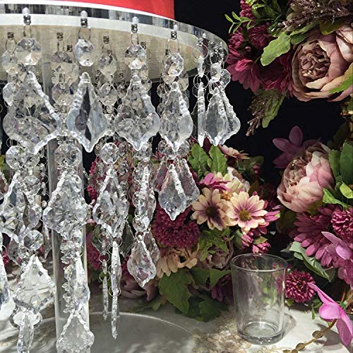Crystal Acrylic Cake Stands Set for Table Wedding Centerpiece Tower Set of Cake Stands WEPDIY (9.8 Inch & 11.8 Inch, Transparent)