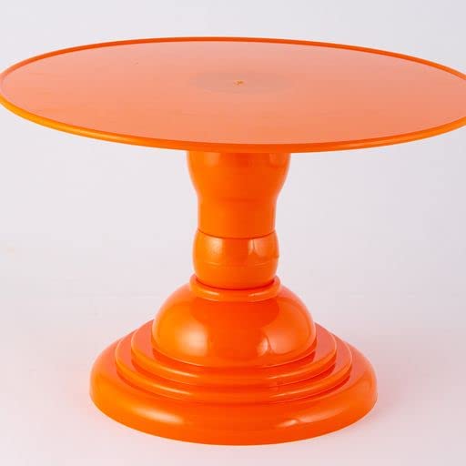 Plastic Round Adjustable Cake Stand Cupcake Stand Candy Stand 4 Heights (Orange)