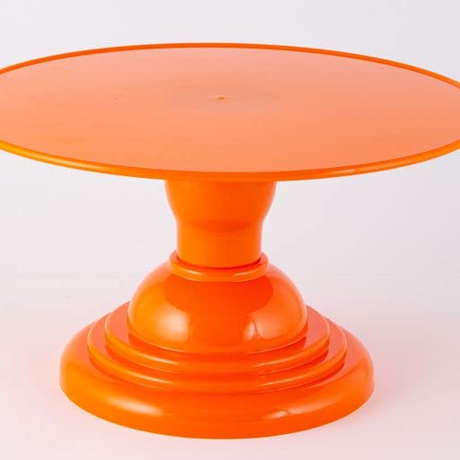 Plastic Round Adjustable Cake Stand Cupcake Stand Candy Stand 4 Heights (Orange)