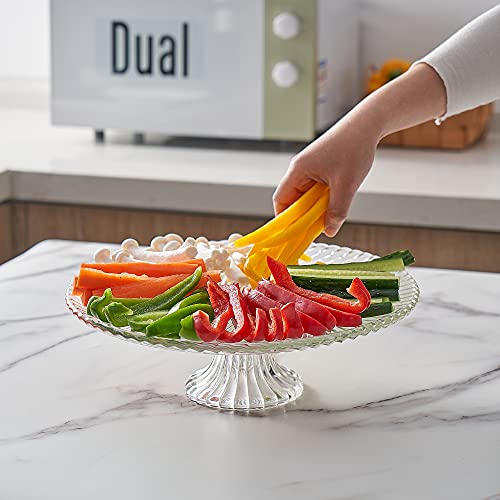 HyperSpace Footed Glass Cake Stand (12" Round)