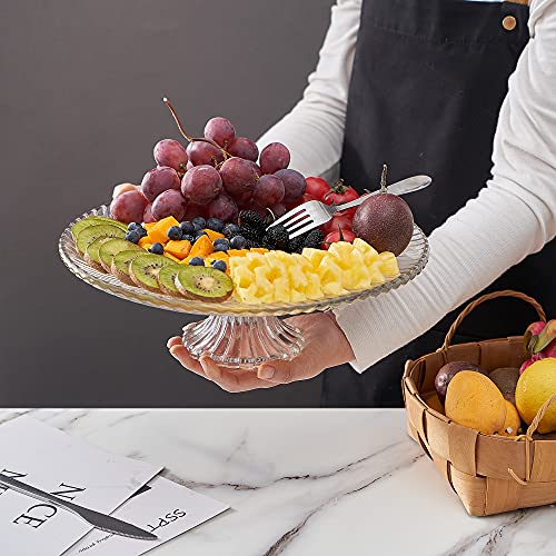 HyperSpace Footed Glass Cake Stand (12" Round)