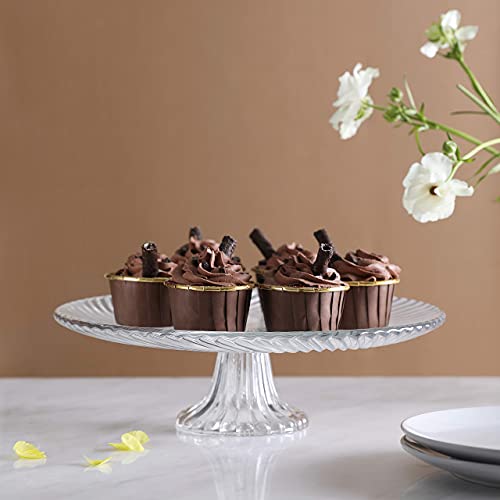 HyperSpace Footed Glass Cake Stand (12" Round)