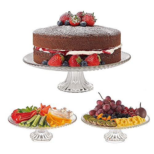HyperSpace Footed Glass Cake Stand (12" Round)