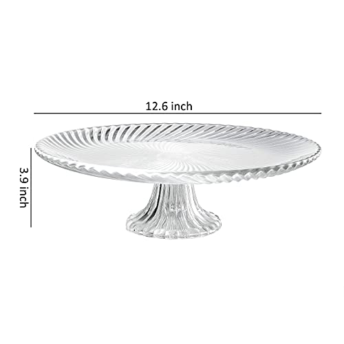 HyperSpace Footed Glass Cake Stand (12" Round)