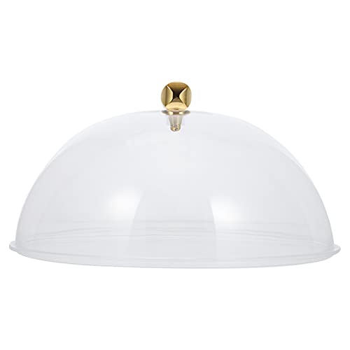 BESTonZON Cake Dome 1pc Convenient Umbrella Keeping Use Guard Cuake Pan for Kitchen Round Knob Microwave Restaurant Oven Acrylic Domes Fly Bread Snack Cakes Melting Grill Cake to Tent Basting