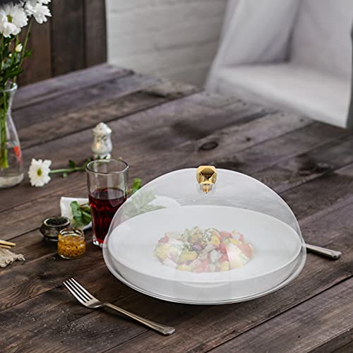 BESTonZON Cake Dome 1pc Convenient Umbrella Keeping Use Guard Cuake Pan for Kitchen Round Knob Microwave Restaurant Oven Acrylic Domes Fly Bread Snack Cakes Melting Grill Cake to Tent Basting