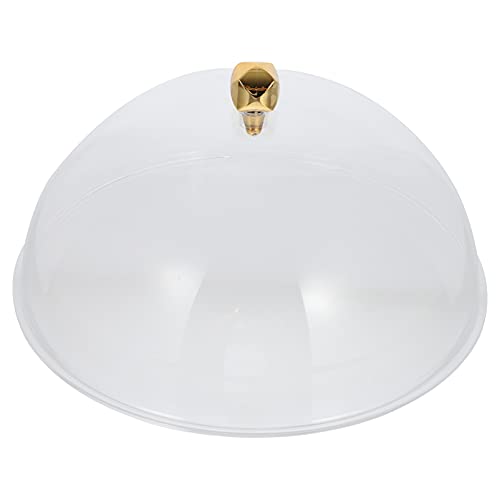 BESTonZON Cake Dome 1pc Convenient Umbrella Keeping Use Guard Cuake Pan for Kitchen Round Knob Microwave Restaurant Oven Acrylic Domes Fly Bread Snack Cakes Melting Grill Cake to Tent Basting
