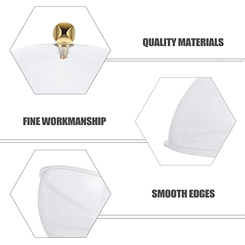 BESTonZON Cake Dome 1pc Convenient Umbrella Keeping Use Guard Cuake Pan for Kitchen Round Knob Microwave Restaurant Oven Acrylic Domes Fly Bread Snack Cakes Melting Grill Cake to Tent Basting