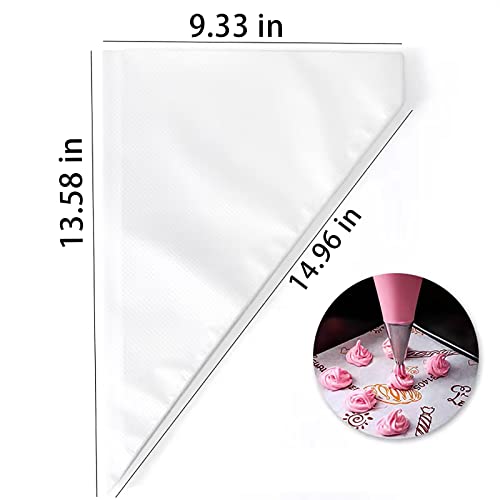 Piping Bags For 14 Inch, Pastry Bags 100pcs, With Anti Burst And Non-Slip Thicken Cake Decorating Bags, Disposable Icing Piping Pastry Bags For Cookie/Cake Decorating Supplies.