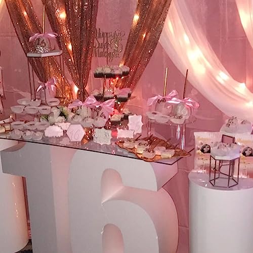 Ewaco Lucky Acrylic Cake Stands 3 Tier Cupcake Holder for Dessert Cake Pizza Display Rack Serving Platter for Birthday Wedding Mother Day Party