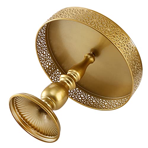 Peohud 10 Pieces Gold Cake Stand, Metal Round Cupcake Tower, Decorative Dessert Fruit Candy Display Plate for Wedding, Anniversary, Birthday Party, Celebration