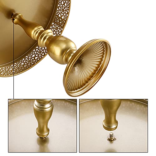 Peohud 10 Pieces Gold Cake Stand, Metal Round Cupcake Tower, Decorative Dessert Fruit Candy Display Plate for Wedding, Anniversary, Birthday Party, Celebration