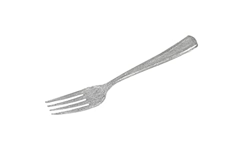 Silver Glitter Disposable Plastic Forks, 48ct. Great for parties, weddings, birthdays