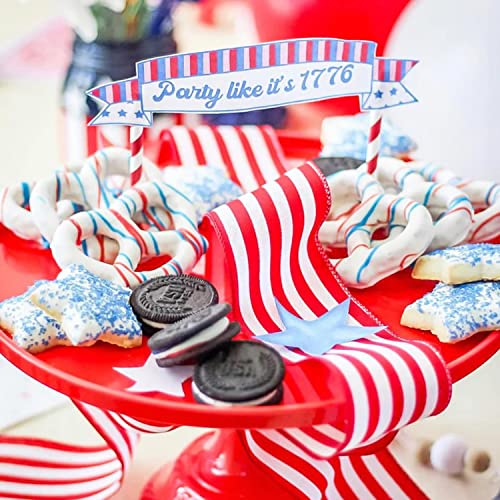 11" Red Plastic Cake Stand | Melamine Wedding Cake Stand | Christmas Cake Stand for Dessert Table | Serving Trays for Holiday Party & Brunch Decorations | Christmas Cake Plate by Sprinkles & Confetti