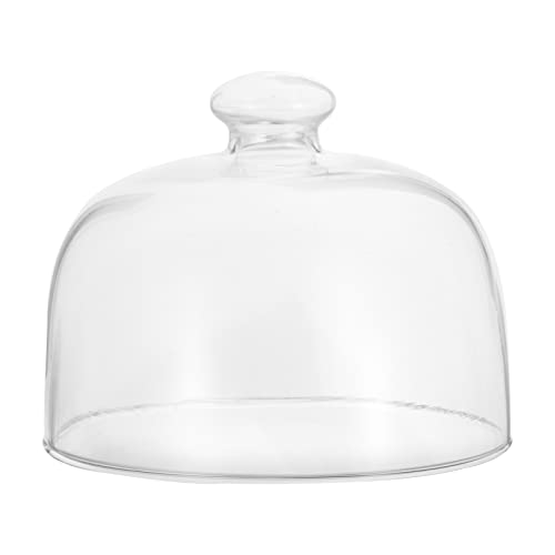 Garneck Round Cake Dome Cover Glass Cloche Cover Food Plate Lid Cake Dessert Display Platter Cover Food Screen Protector for Bread Pizza Cupcake Cheese Dry Fruit