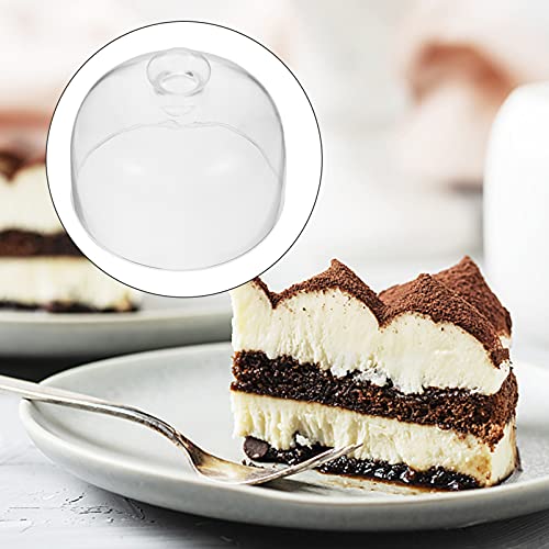 Garneck Round Cake Dome Cover Glass Cloche Cover Food Plate Lid Cake Dessert Display Platter Cover Food Screen Protector for Bread Pizza Cupcake Cheese Dry Fruit