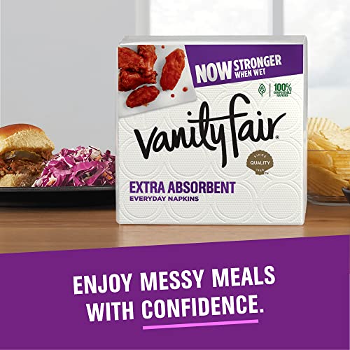 Vanity Fair Extra Absorbent Paper Napkins, 160 Count