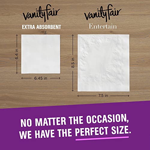 Vanity Fair Extra Absorbent Paper Napkins, 160 Count