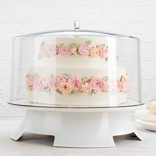 Restaurantware 12 x 6.4 Inch Cake Cover, 1 Round Cake Dome - Built-In Handle, Dishwasher-Safe, Clear Plastic Cake Stand Cover, Protect Pies, Pastries, or Cupcakes, For Homes or Restaurants
