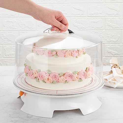 Restaurantware 12 x 6.4 Inch Cake Cover, 1 Round Cake Dome - Built-In Handle, Dishwasher-Safe, Clear Plastic Cake Stand Cover, Protect Pies, Pastries, or Cupcakes, For Homes or Restaurants