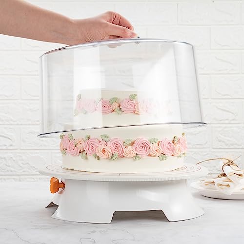 Restaurantware 12 x 6.4 Inch Cake Cover, 1 Round Cake Dome - Built-In Handle, Dishwasher-Safe, Clear Plastic Cake Stand Cover, Protect Pies, Pastries, or Cupcakes, For Homes or Restaurants