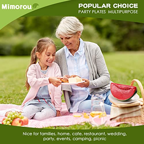 Mimorou 500 Counts 6 Inch Disposable Paper Plates Bulk Heavy Duty Sugarcane Brown Paper Plates Bulk Small Dessert Party Appetizer Cakes Restaurant Party Supplies