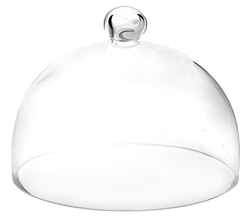 Footed Plate - with Dome - Glass - Perfect for Cake - Cookies - Fruit - Classic Clear - Plate is 13 " Diameter - Dome is 11" Diameter - Made in Europe - by Barski
