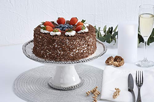 Pampa Bay Salerno Porcelain Round Cake Stand