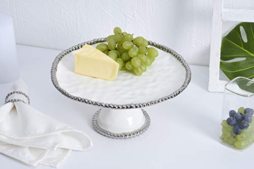 Pampa Bay Salerno Porcelain Round Cake Stand