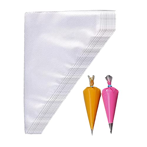 NIKKIER Piping Bags 12 Inch 100pcs,Disposable Pastry Bags For Cookie/Cake Decorating Supplies,Thickened Non-Slip Anti Burst Pastry Bags Cake Laminating Bag